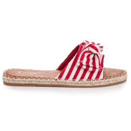 Seastar Chanclas de rayas con estilo rojo