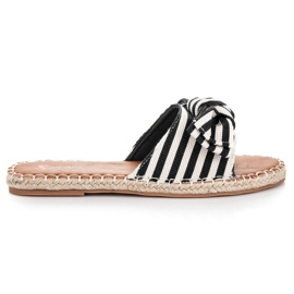 Seastar Chanclas de rayas con estilo negro