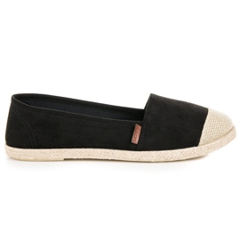 McKey Alpargatas de ante negras negro McKey Alpargatas de ante negras negro