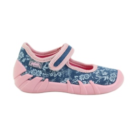 Bailarinas casacas con flores Befado 109p160 rosado gris azul