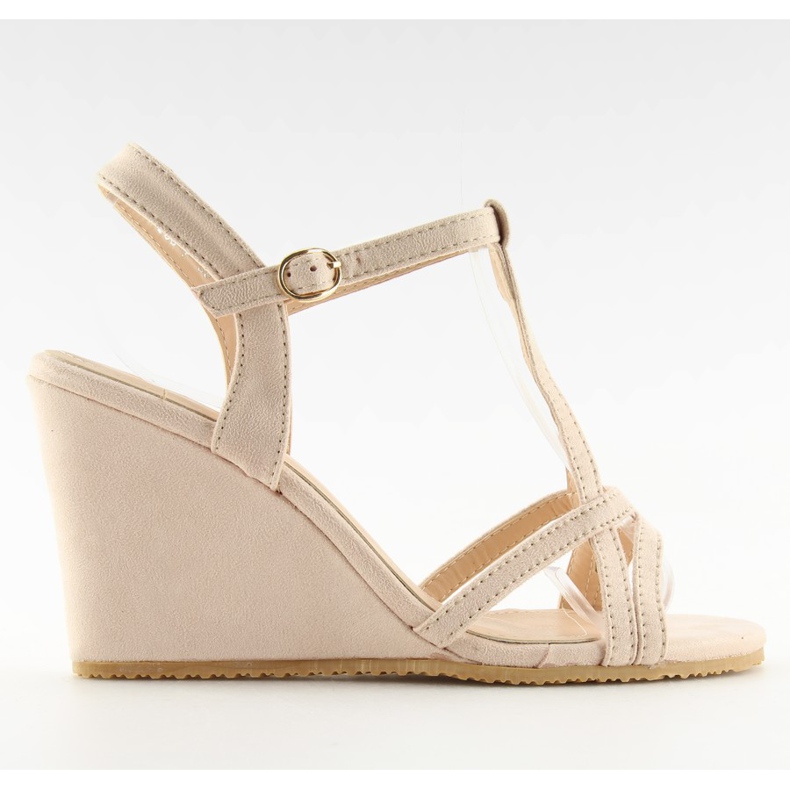 Sandalias cuña beige 266-7 beige Sandalias cuña beige 266-7 beige