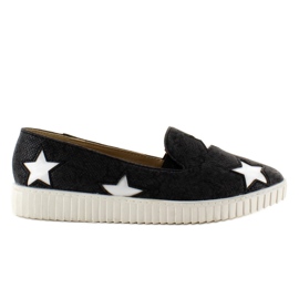 Deportivas con estrellas FE454 Negro suela alta