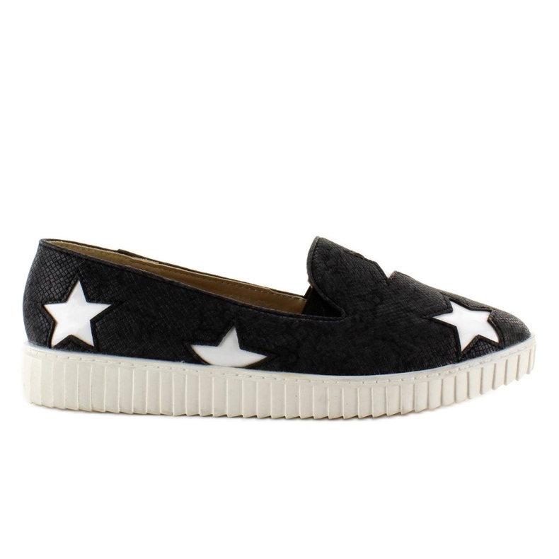 Deportivas con estrellas FE454 Negro suela alta