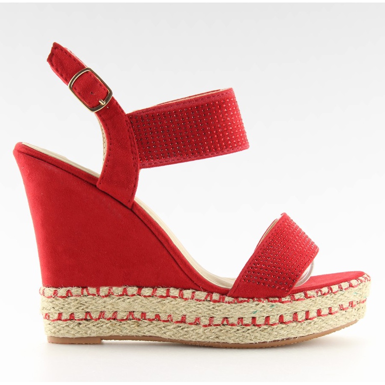 Sandalias cuña rojas 3811-7 Rojo Sandalias cuña rojas 3811-7 Rojo