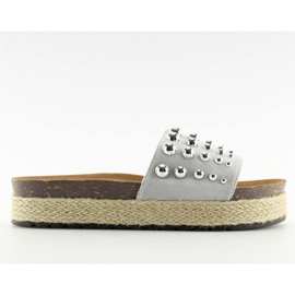 Alpargatas slippers con tachuelas grises S03 gris Alpargatas slippers con tachuelas grises S03 gris