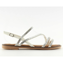Sandalias con circonitas blancas FM814 blanco