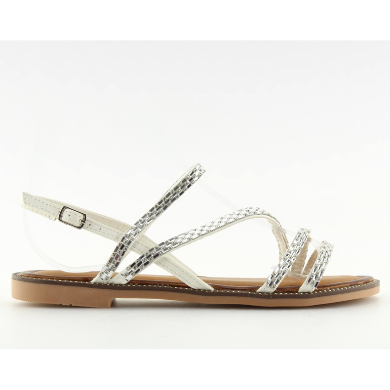 Sandalias con circonitas blancas FM814 blanco