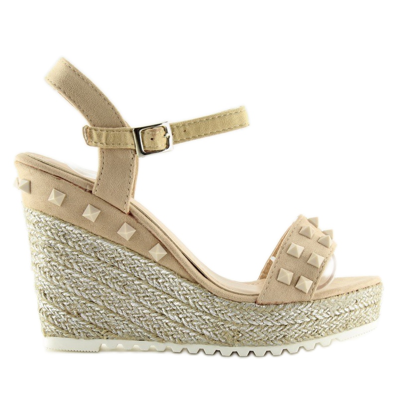 Alpargatas con cuña beige TS-16 Beige