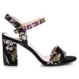 Seastar Sandalias casuales de tacón alto negro