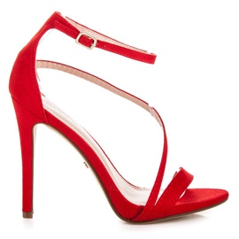 Seastar Elegantes sandalias de tacón rojo Seastar Elegantes sandalias de tacón rojo