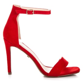 Seastar Sandalias rojas en un tacón alto rojo