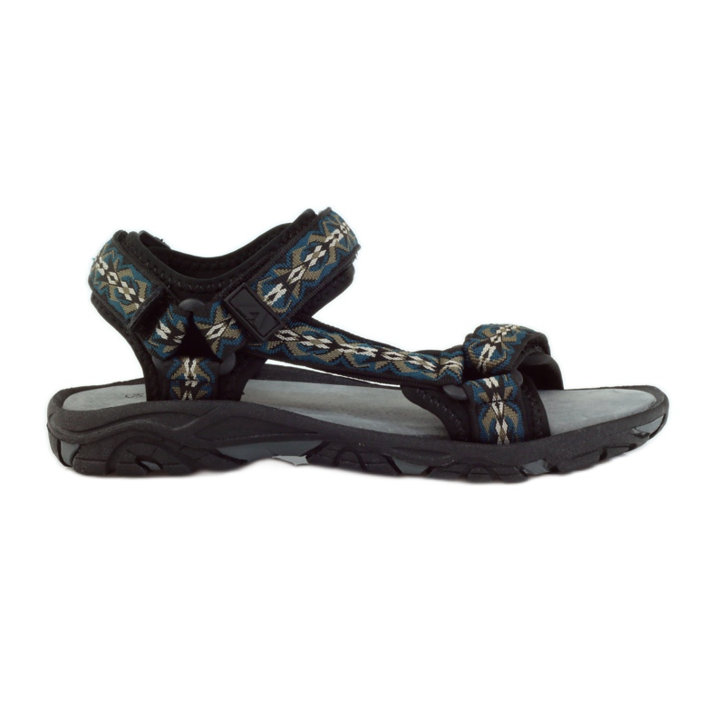 American Club Sandalias con aplicación de piel americana 1728 negro