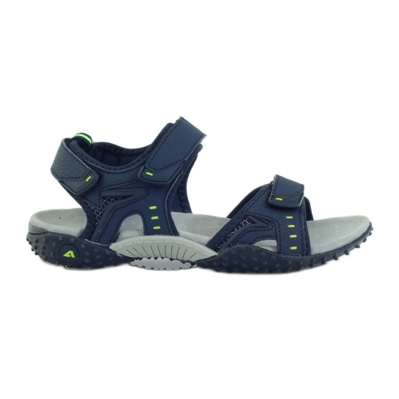 American Club Sandalias con aplicación de piel americana 1715 azul marino