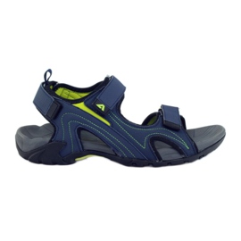 American Club Sandalias americanas de mujer con plantilla de foam azul marino