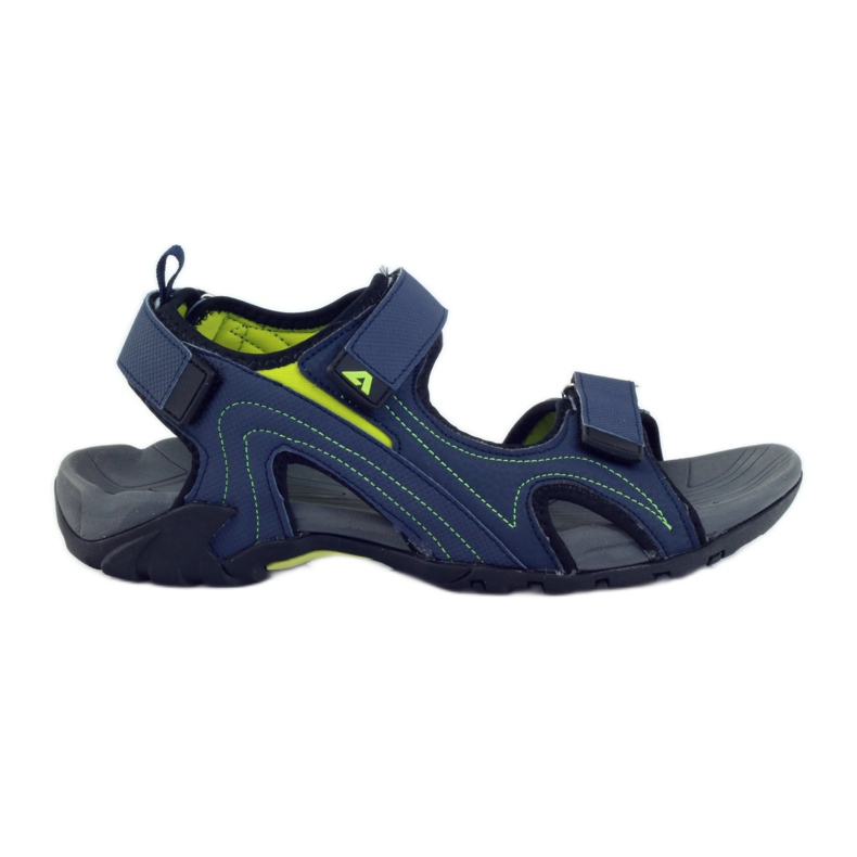 American Club Sandalias americanas de mujer con plantilla de foam azul marino