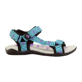 American Club Sandalias con aplicación de piel americana 1717 azul púrpura