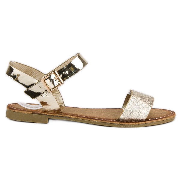 Comer Elegantes sandalias doradas dorado