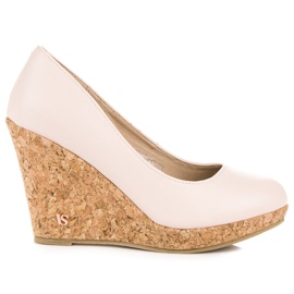 Vices Bombas de cuña mordazas rosa