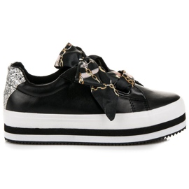 Vices Zapatillas con estilo en la plataforma vicios. negro