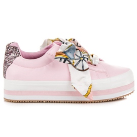 Vices Zapatillas con estilo en la plataforma vicios. rosado