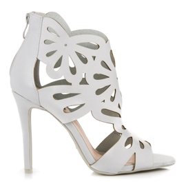 Vices Elegantes sandalias con vicios en la parte superior gris Vices Elegantes sandalias con vicios en la parte superior gris