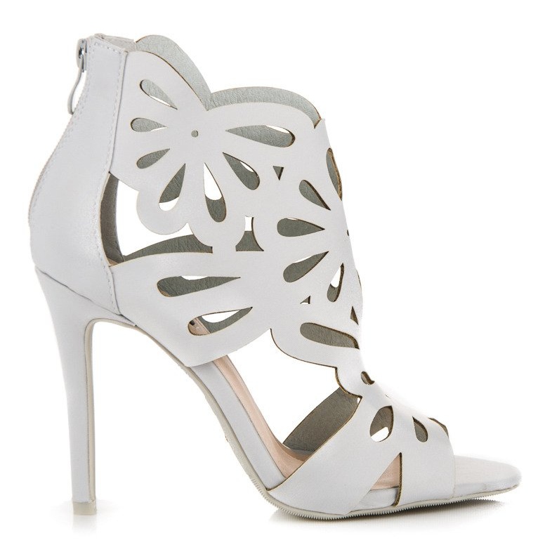 Vices Elegantes sandalias con vicios en la parte superior gris Vices Elegantes sandalias con vicios en la parte superior gris