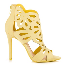 Vices Elegantes sandalias con vicios en la parte superior amarillo