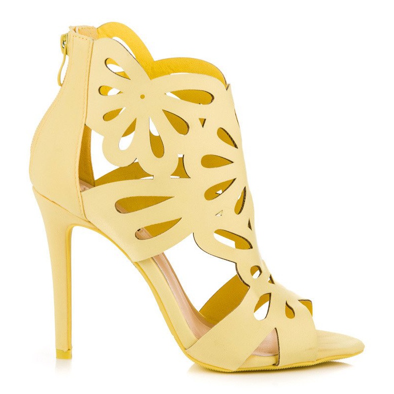 Vices Elegantes sandalias con vicios en la parte superior amarillo Vices Elegantes sandalias con vicios en la parte superior amarillo