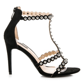 Sandalias de ante negro