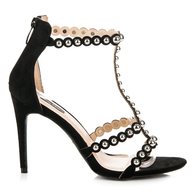 Sandalias de ante negro