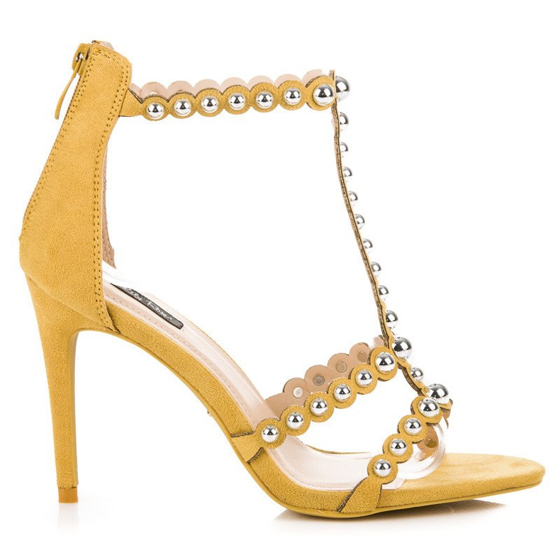 Sandalias de ante amarillas amarillo