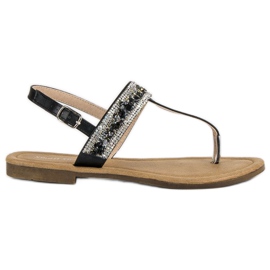 Small Swan Sandalias negras de chanclas negro