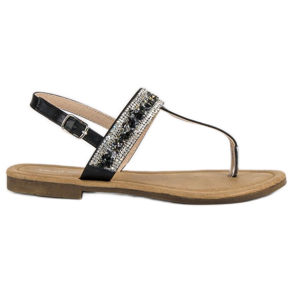 Small Swan Sandalias negras de chanclas negro