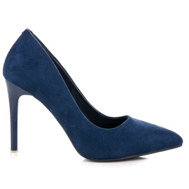 Tacones Ante Azul