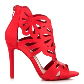 Vices Elegantes sandalias con vicios en la parte superior rojo Vices Elegantes sandalias con vicios en la parte superior rojo