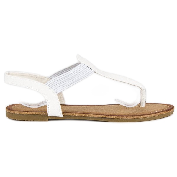 Comer Chanclas con una banda elástica blanco