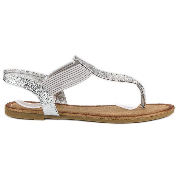 Comer Chanclas con una banda elástica gris