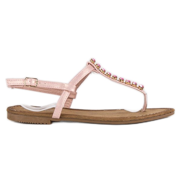 Comer Sandalias rosa claro rosado