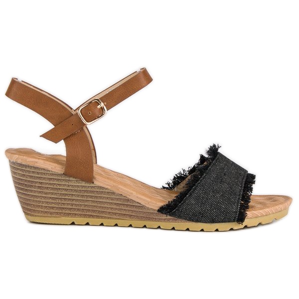 Cómodas sandalias cuña marrón Cómodas sandalias cuña marrón