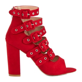 Vices Sandalias rockeras en el poste de vicios rojo