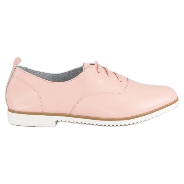 Zapatos de piel en polvo MAZARO rosado