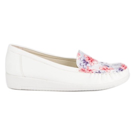 Tullo Mocasines Blancos Con Flores