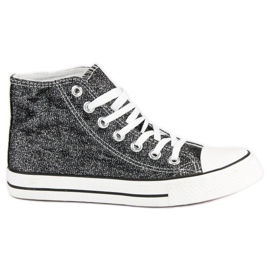 Zapatillas altas de mujer gris