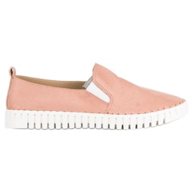 Tullo Slipons de ante rosa