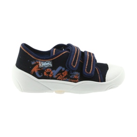 Befado zapatos de niños zapatillas zapatillas 907P094 azul marino naranja blanco