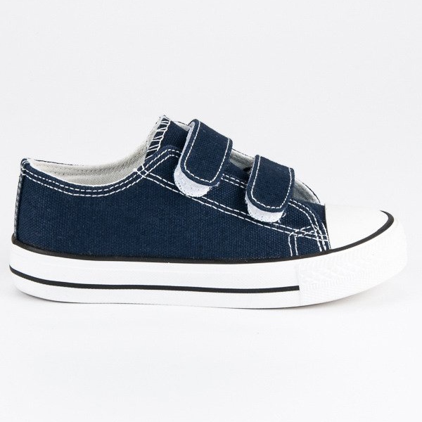Zapatillas de deporte con velcro para niños. azul marino