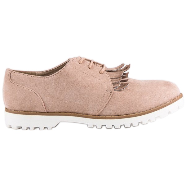 Zapatos boho de ante atados marrón Zapatos boho de ante atados marrón