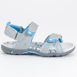 Hasby Cómodas sandalias de velcro gris
