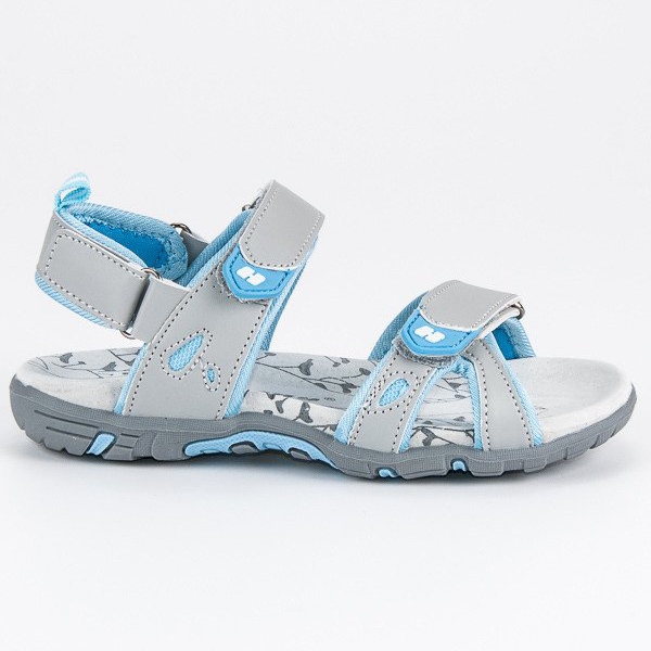 Hasby Cómodas sandalias de velcro gris
