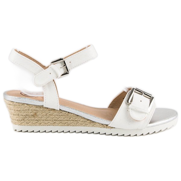 Kylie Sandalias alpargatas con hebilla blanco